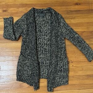 Sundays in Brooklyn Black and White Knit Duster Sweater